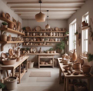 A cozy display inside a shop features wooden shelves filled with various baked goods and jars. The shelves are labeled 'The Vegan Corner' and are accompanied by a sign that reads 'A Fairy Tale Told in Flavours.' Green vines decorate the walls and ceiling, and a warm light hangs overhead, creating an inviting atmosphere.