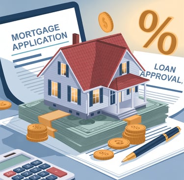  Illustration showing your house potentially resting on top of money