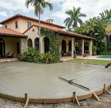 concrete patio installation Coral Gables FL for South Florida outdoor living