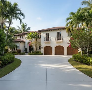 Coral Gables Residential Concrete Driveway