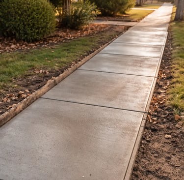 Newly installed concrete sidewalk in Coral Gables, FL 