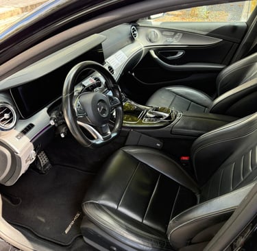 Interior design of a mercedes E-Class car. 