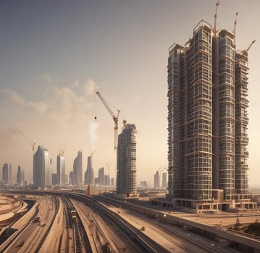 A stunning construction site showcasing modern architecture.