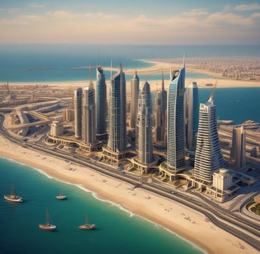 An aerial view of a large-scale construction project.