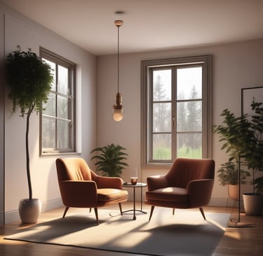 Bright living room with modern inventory