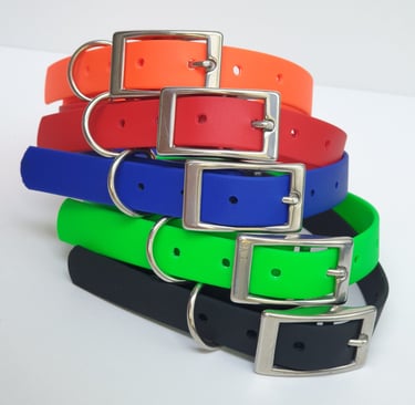  BioThane Adjustable Waterproof Dog Collar Various Colors 19 mm Wide