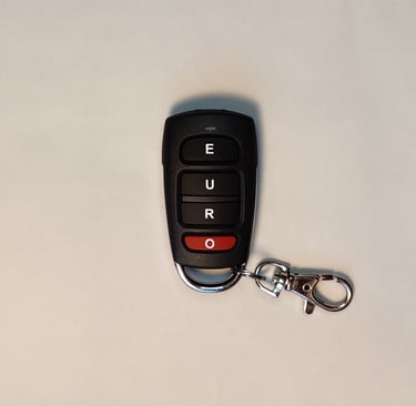 Euro pultelis vartams – nuotolinio valdymo pultas su Rolling Code, tinkamas garažo ir kiemo vartams