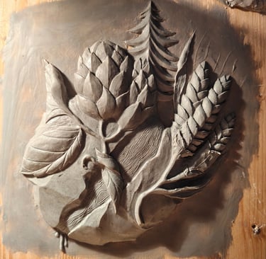 Sculpture logo brasserie quat 'sous