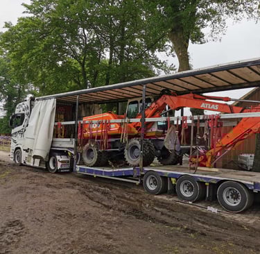 Transporte mit Tieflader in Deutschland und Europa