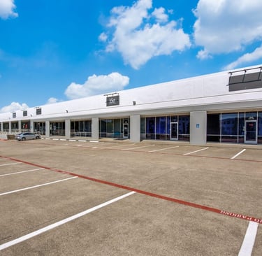 parking lot of a retail center