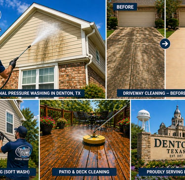 Professional Pressure Washing in Denton, TX