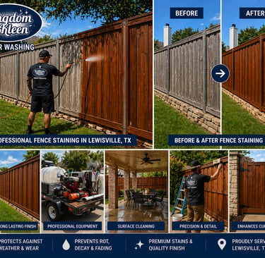 Professional Fence Staining in Lewisville, TX