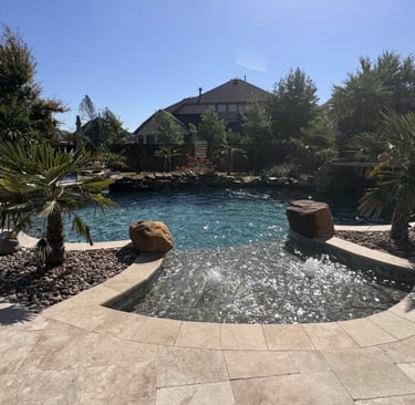Pool deck after its been pressure washed