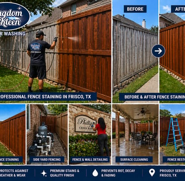 Professional Fence Staining in Frisco, TX
