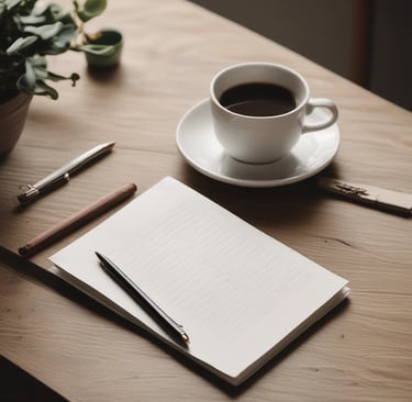a pen on a table ready to take notes