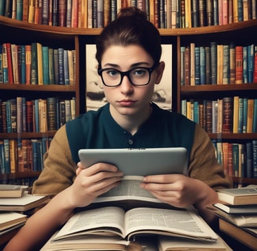 A serene coffee shop scene with people working on laptops.
