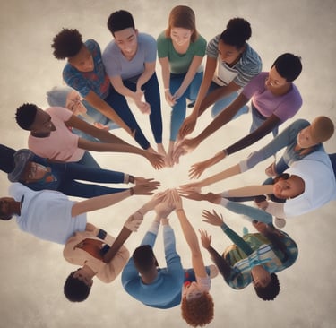 A close-up of hands typing on a keyboard.