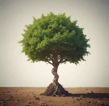 A person reading a book in a cozy, well-lit room filled with plants and inspirational quotes on the walls.