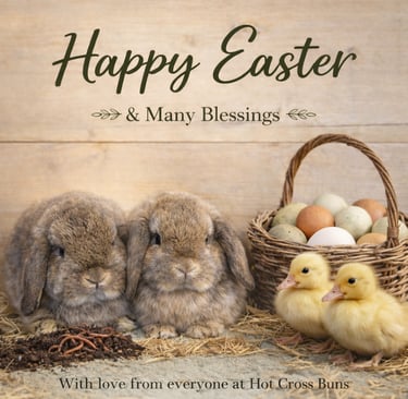 Hot Cross Buns Easter image - AI generated
