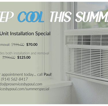 coupon for discounted ac unit installations.