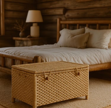 Cesto De Roupa Suja Baú Organizador Artesanal De Palha Para Casa Lavanderia Multiuso Com Tampa