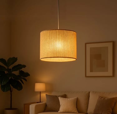 Pendente Luminária De Teto Sisal Fibra Natural Lustre Redondo Rustico Quarto Varanda Area Externa