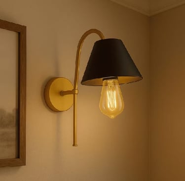 Luminária de Parede Arandela Slim Cúpula Injetada Escritório Abajur de Cabeceira Quarto Recepção