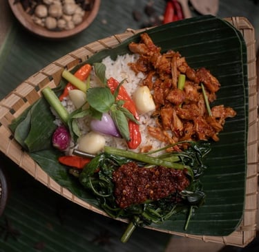 nasi kendil lauk komplit
