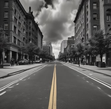 an empty street showing no traffic congestion