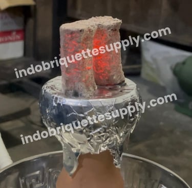 Indonesia coconut charcoal briquette shisha hookah test