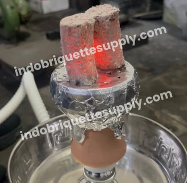 Indonesia coconut charcoal briquette shisha hookah test