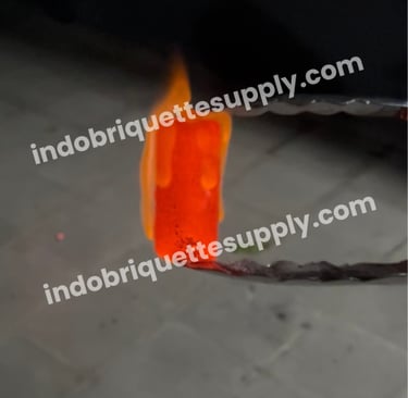 Burning Indonesia Coconut Charcoal Hexa Red Color