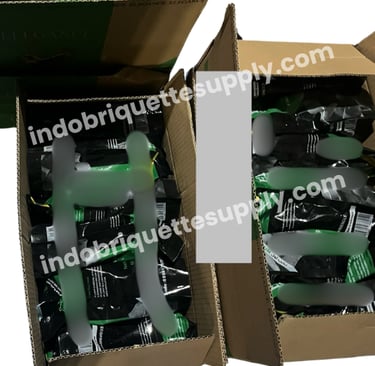 1KG Inner plastic Packaging inside brown master box coconut charcoal