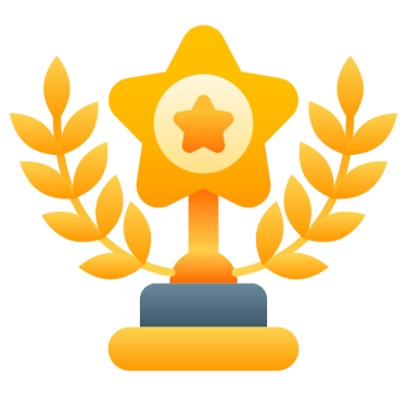 a starfish trophy with a star in the middle