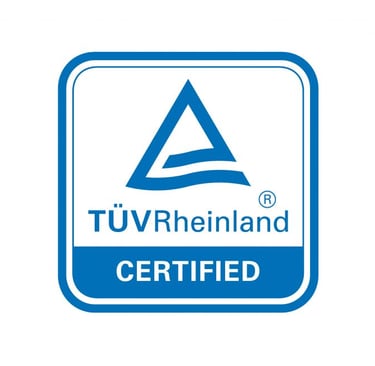 Logo de certificacion producto de TUV RHEINLAND