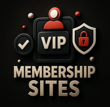 Computer screen with user profile and notification bubble representing membership site features and 