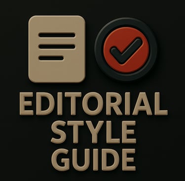 Document icon and approval checkmark representing editorial style guides for consistent content form
