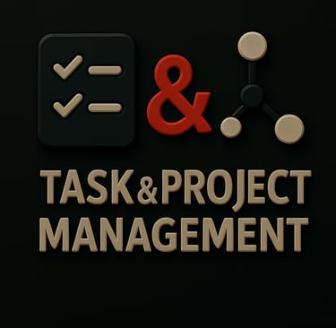 Checklist icon and connected nodes symbolizing task and project management tools and productivity sy