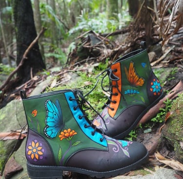 hand painted boots