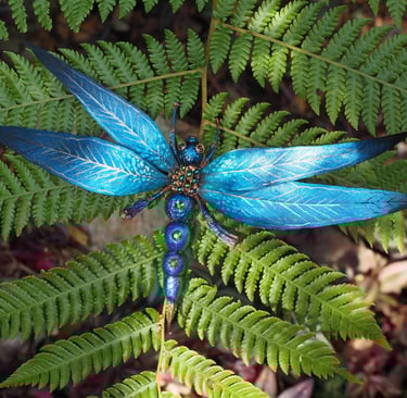 leaf and gum nut dragonfly