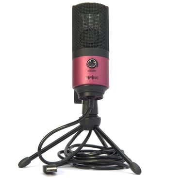 Picture of a Fifine microphone on a white background suitable for Amazon.