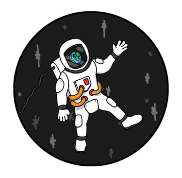 drawing of an astronaut