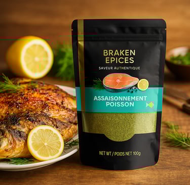 Braken Épices – Mélange d’épices pour poisson africain, saveurs du Cameroun