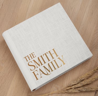 Linen Wedding Album.