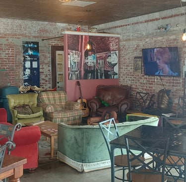 Cavendish Brewery taproom interior  with a couch and chairs