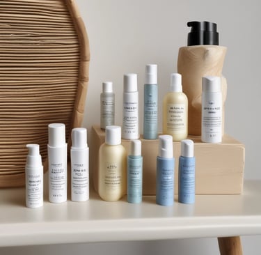 Travel size skincare products
