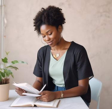 Christian woman journaling with Bible and coffee, reflecting on rebuilding confidence in Christ