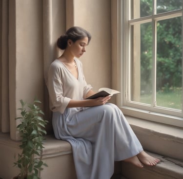 Peaceful morning devotion with open Bible for Christian women seeking to restore faith and peace