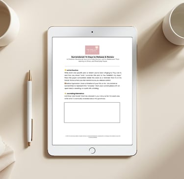 Christian journaling to release control, find emotional freedom, and trust God daily