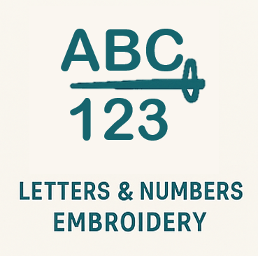 Letters and Numbers Embroidery 
